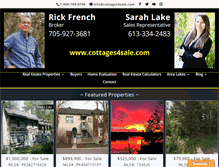 Tablet Screenshot of cottages4sale.com